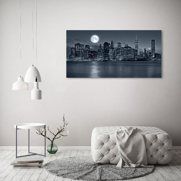 Canvas foto New York 's nachts