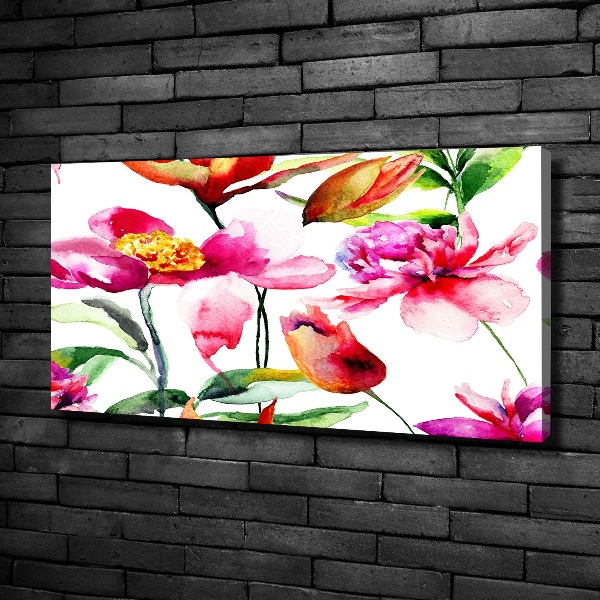 Canvas foto Wilde bloemen