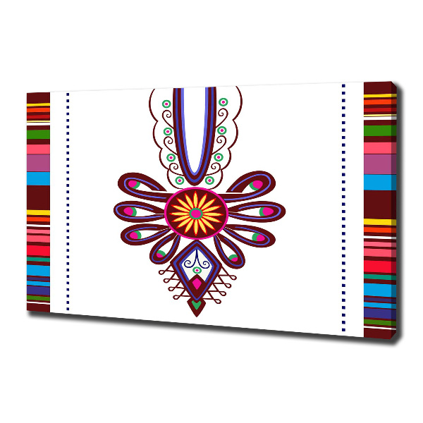 Canvas schilderij Pools volkspatroon