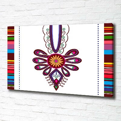 Canvas schilderij Pools volkspatroon