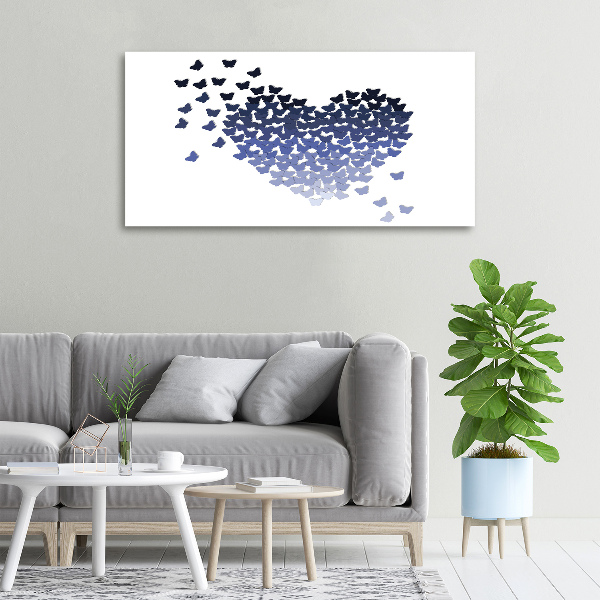 Schilderij op canvas Hart van vlinders