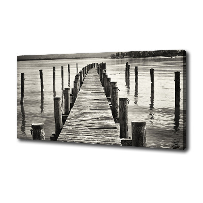 Foto canvas Houten steiger