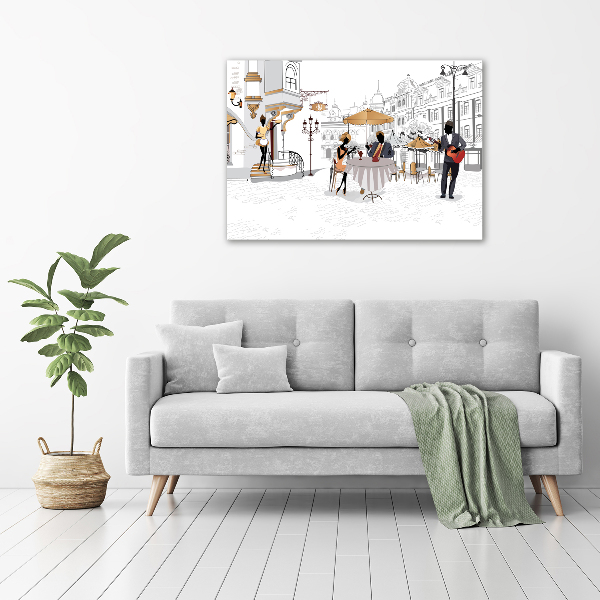 Canvas schilderij Koffiehuis