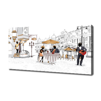 Canvas schilderij Koffiehuis