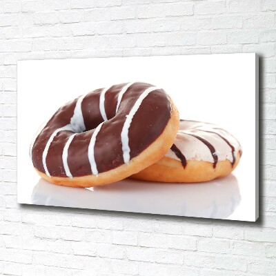 Canvas schilderij Chocoladedonuts