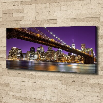 Canvas foto Manhattan 's nachts