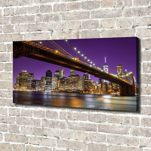 Canvas foto Manhattan 's nachts