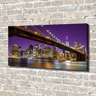 Canvas foto Manhattan 's nachts