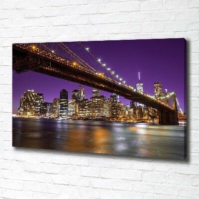 Canvas foto Manhattan 's nachts