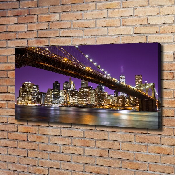 Canvas foto Manhattan 's nachts