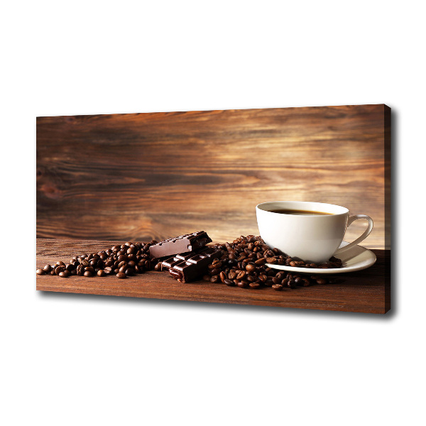 Foto canvas Koffie en chocolade