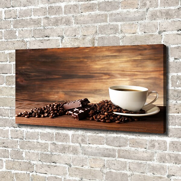 Foto canvas Koffie en chocolade