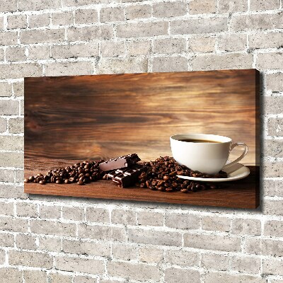 Foto canvas Koffie en chocolade