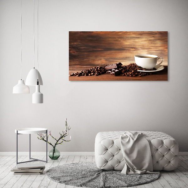 Foto canvas Koffie en chocolade