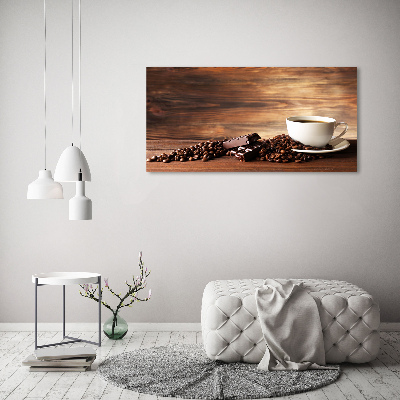 Foto canvas Koffie en chocolade