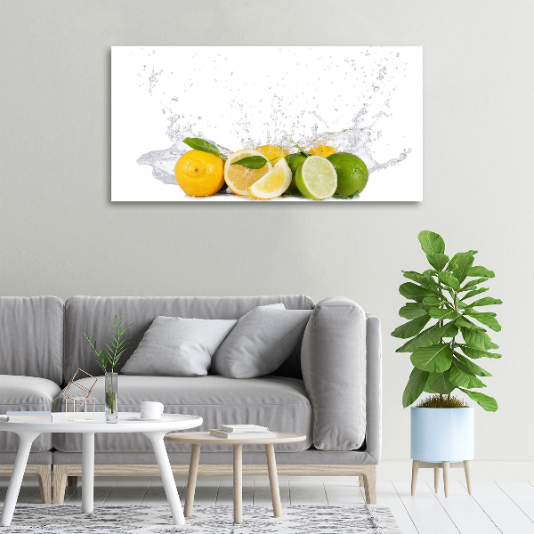 Canvas foto Citrus en water