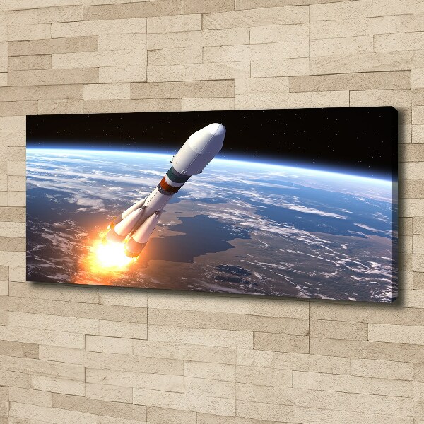 Schilderij op canvas Ruimteraket