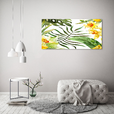 Canvas schilderij Tropische bloemen