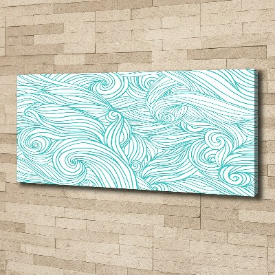 Canvas foto Blauwe golven