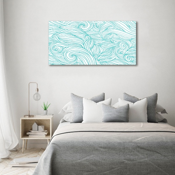 Canvas foto Blauwe golven