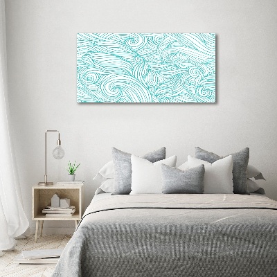 Canvas foto Blauwe golven