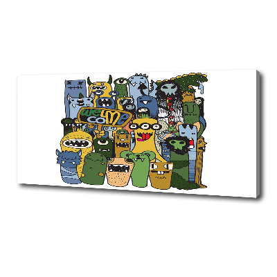 Schilderij op canvas Gekke monsters