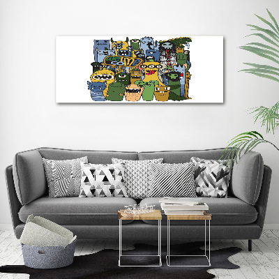 Schilderij op canvas Gekke monsters