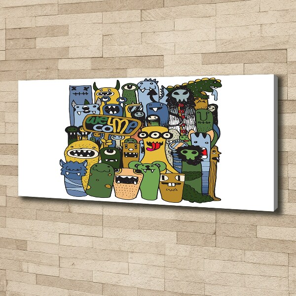 Schilderij op canvas Gekke monsters