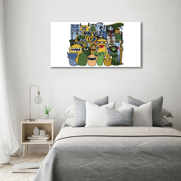 Schilderij op canvas Gekke monsters