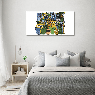 Schilderij op canvas Gekke monsters