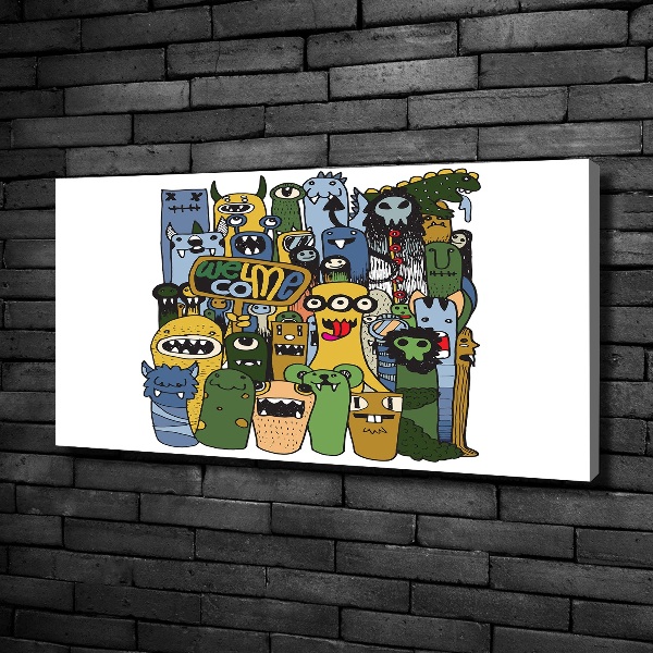 Schilderij op canvas Gekke monsters