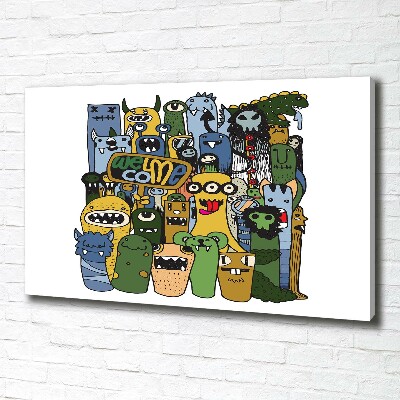 Schilderij op canvas Gekke monsters