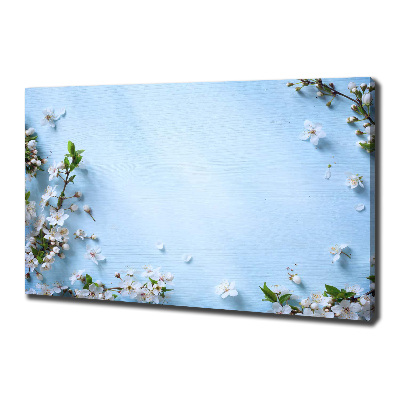 Foto canvas Achtergrond met kersenbloesems