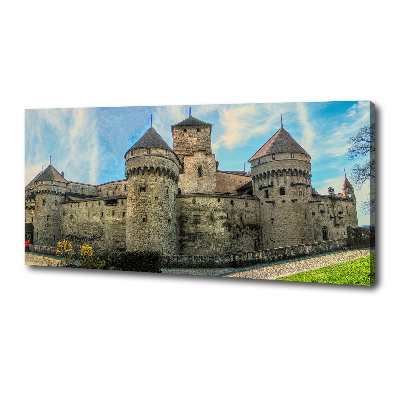 Canvas schilderij Een kasteel in Zwitserland