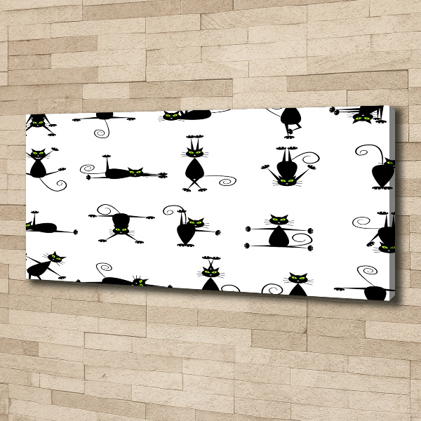 Foto canvas Illustratie van katten