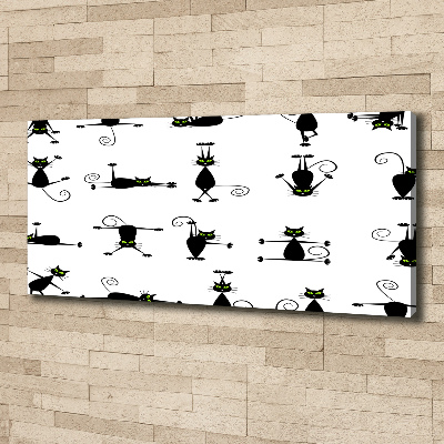 Foto canvas Illustratie van katten