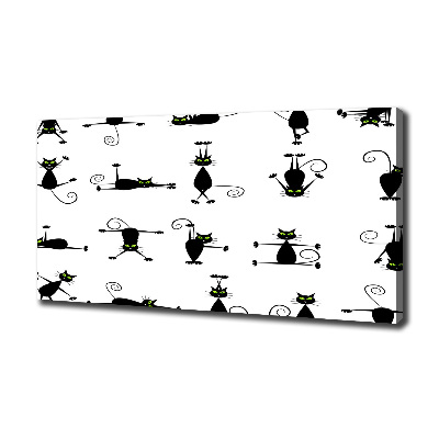 Foto canvas Illustratie van katten