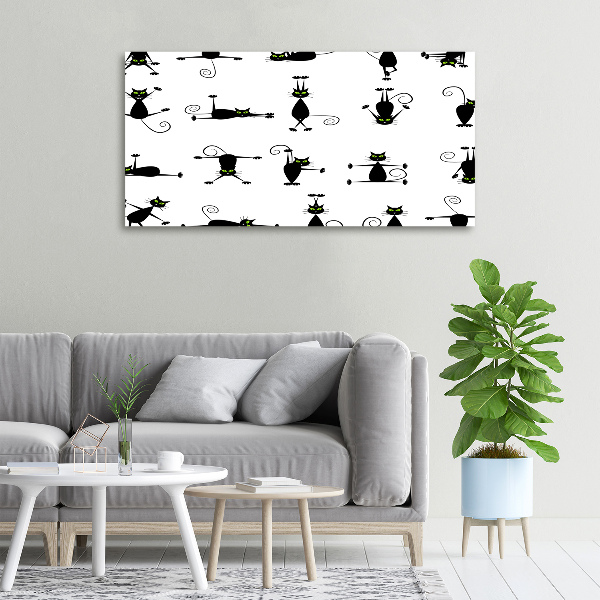 Foto canvas Illustratie van katten