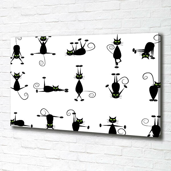 Foto canvas Illustratie van katten