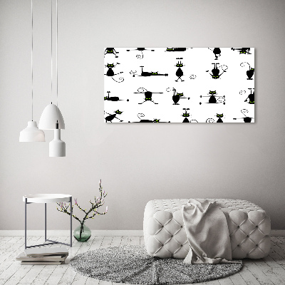 Foto canvas Illustratie van katten