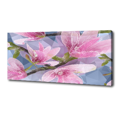 Foto canvas Roze magnolia