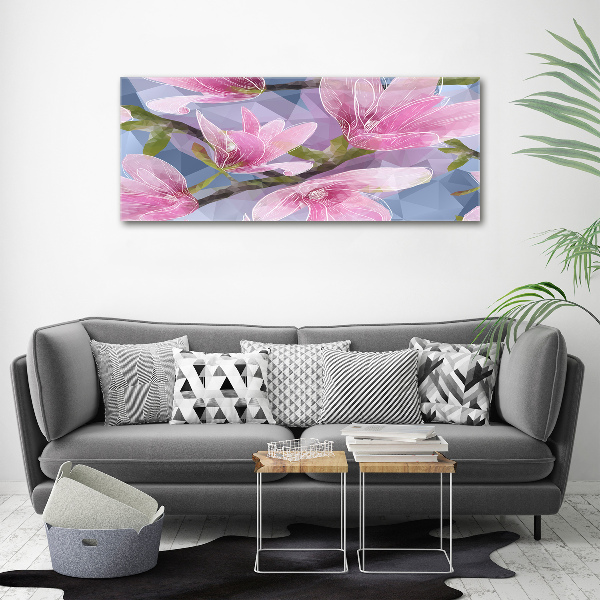Foto canvas Roze magnolia