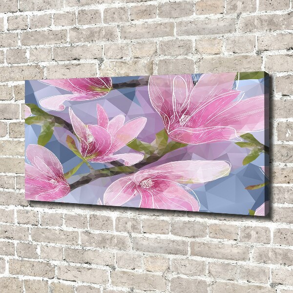 Foto canvas Roze magnolia