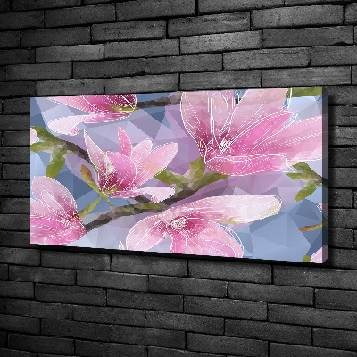 Foto canvas Roze magnolia