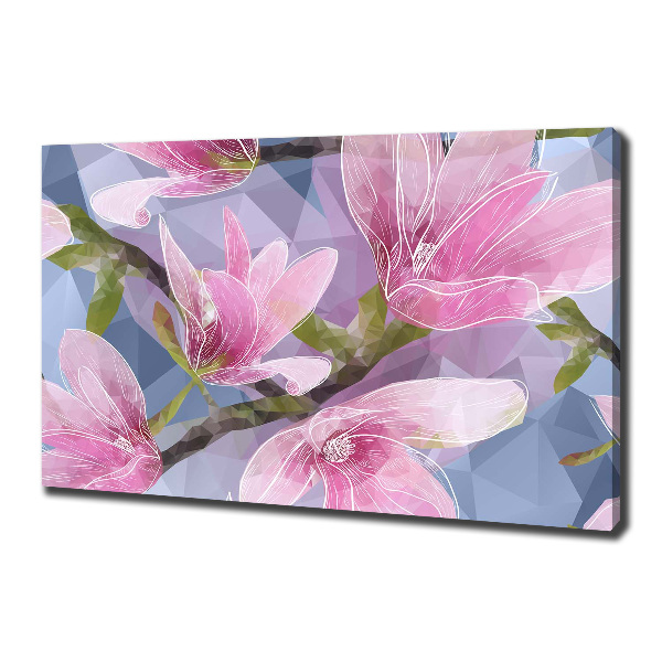 Foto canvas Roze magnolia