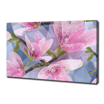 Foto canvas Roze magnolia