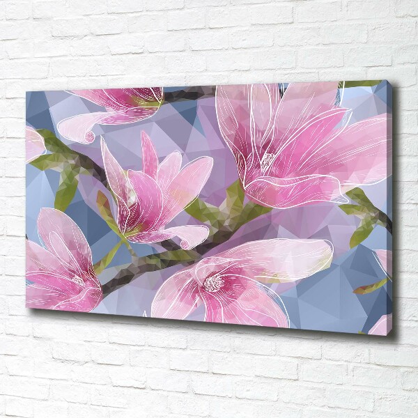 Foto canvas Roze magnolia
