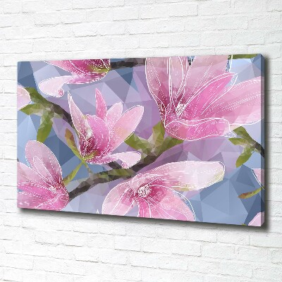 Foto canvas Roze magnolia