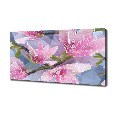 Foto canvas Roze magnolia