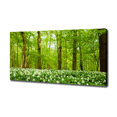 Canvas foto Bloemen in het bos